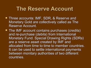 Monetary Account Balance of payment | PPT