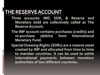 Monetary Account Balance of payment concept, components and trends | PPTX