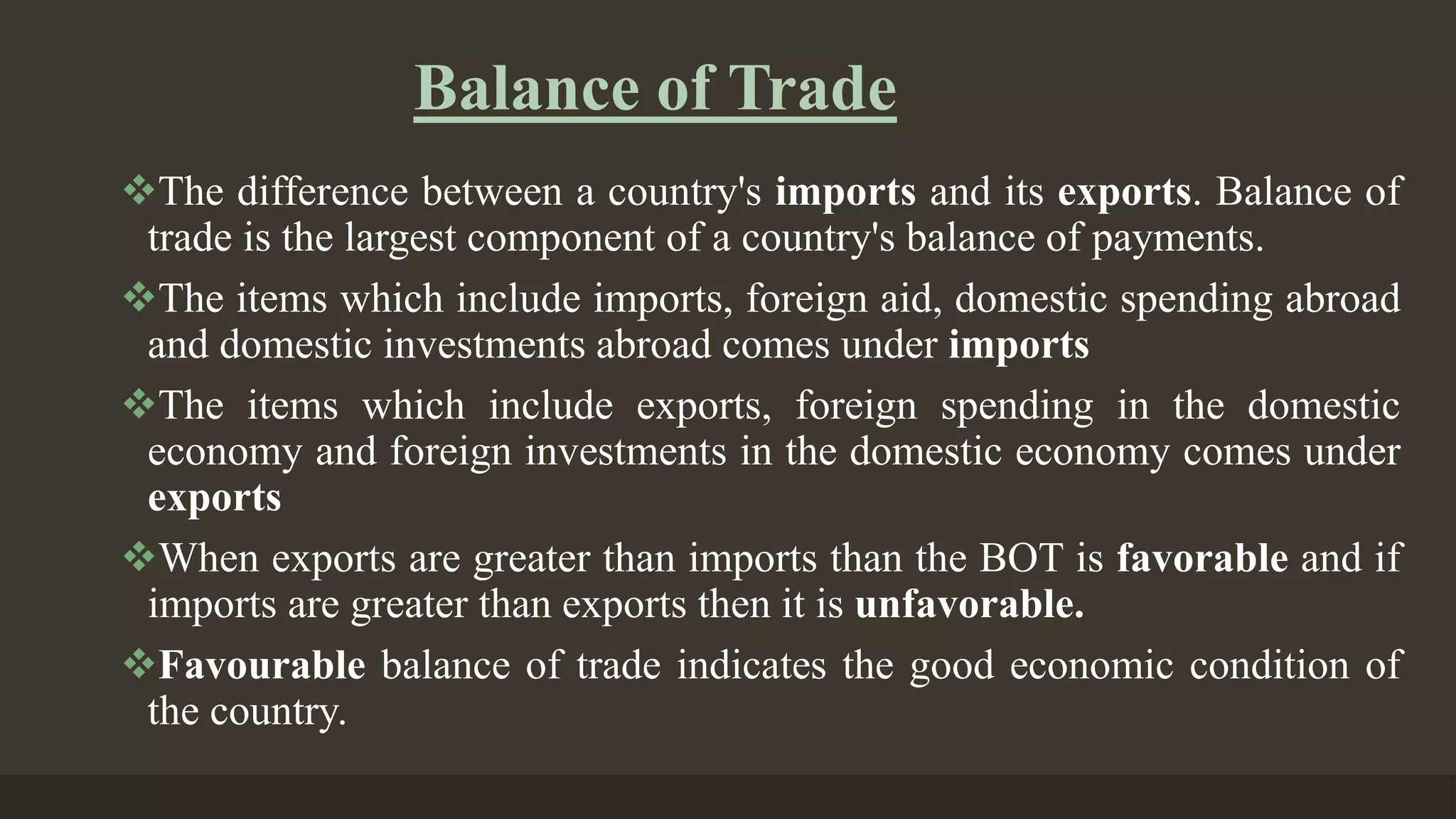 Brief PPT on Balance of payment Vs Balance of Trade | PPTX