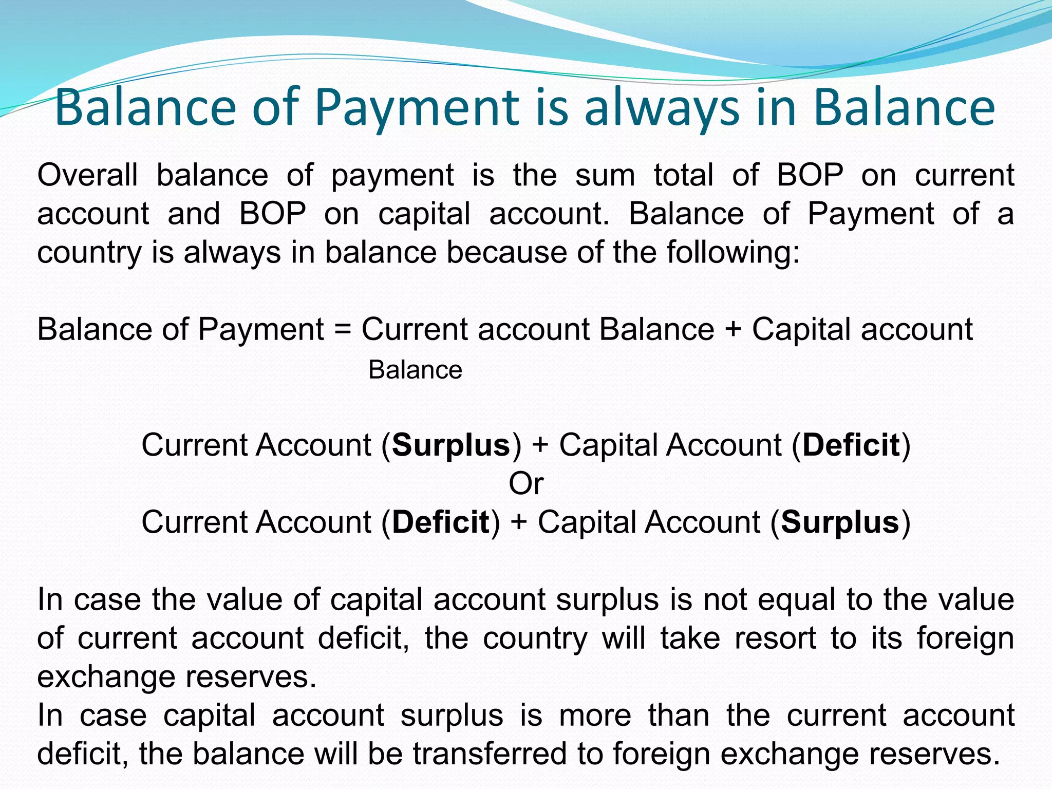 Balance of payment Class 12 arts | PPTX