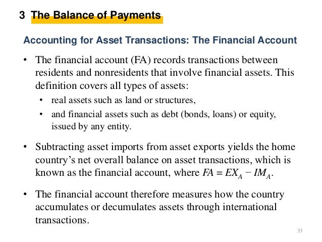 what is meant by the classification of balance of payments explain with examples