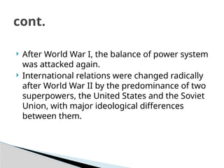 Balance of Power in international relations | PPTX