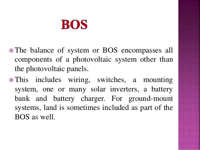 Balance Of System