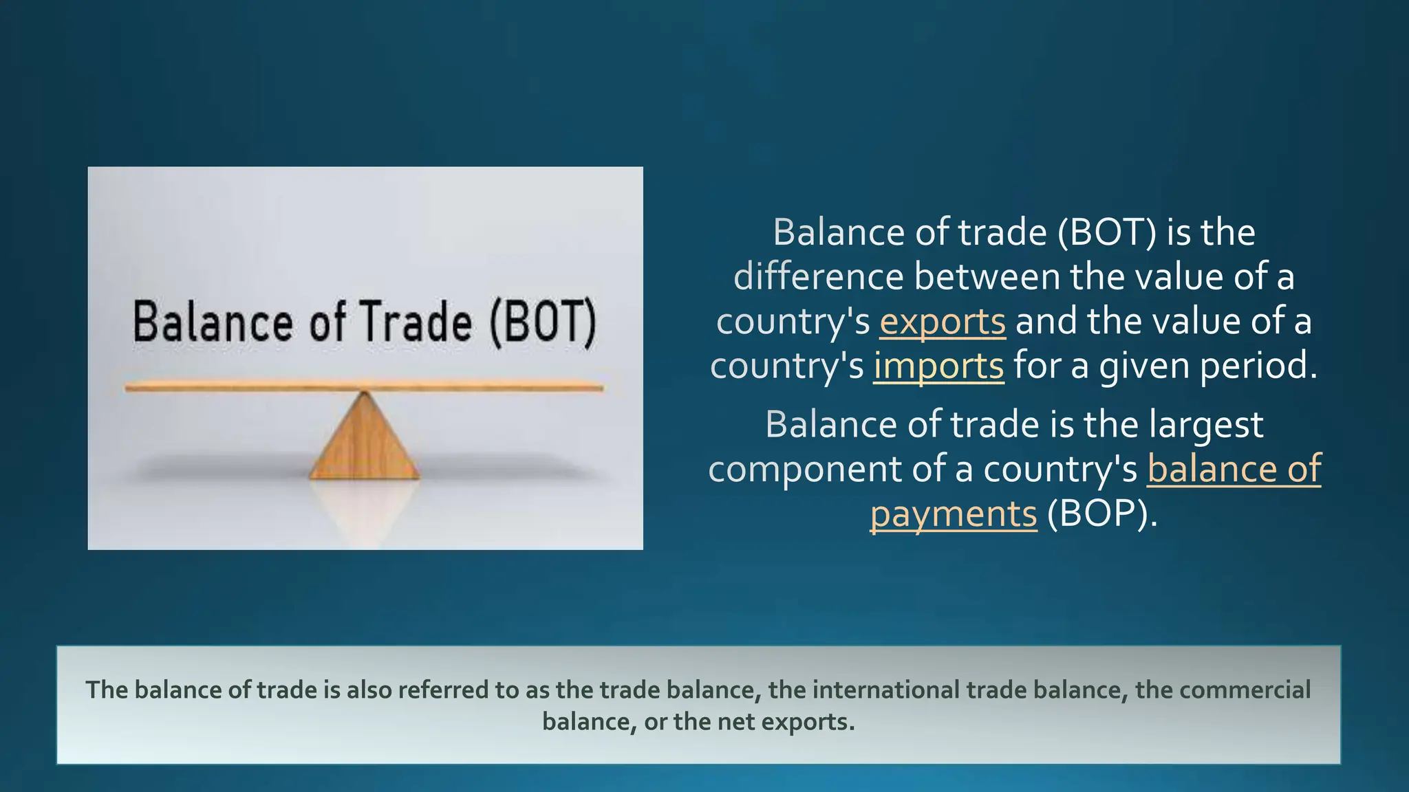 Balance of trade, meaning, favourable,unfavourable.pptx