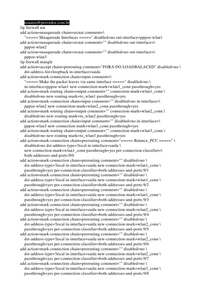 Balance pcc para 3 links adsl com modem em bridge