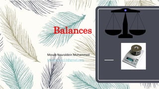 Balances
Mosab Nouraldein Mohammed
Musab.noor13@gmail.com
 