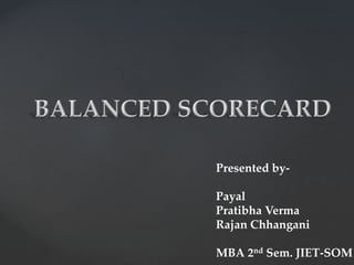 Presented by-
Payal
Pratibha Verma
Rajan Chhangani
MBA 2nd Sem. JIET-SOM
 