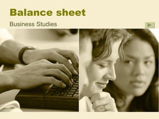Balance sheet Business Studies 