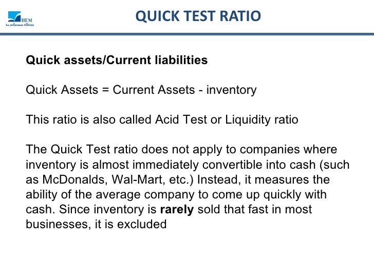 Balance sheet analysis