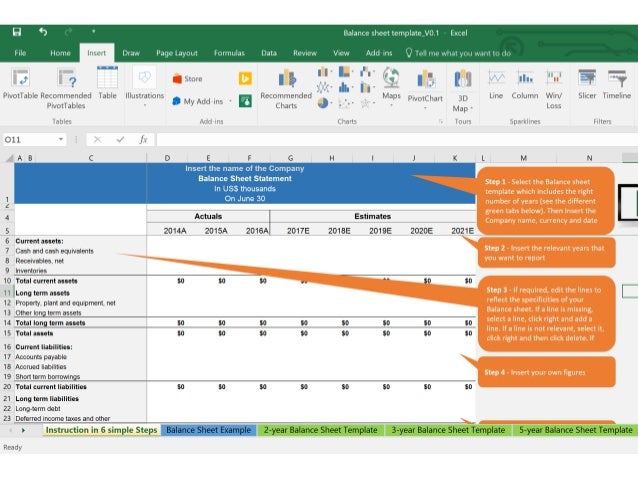 simple balance sheet template