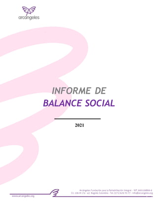 INFORME DE
BALANCE SOCIAL
2021
 