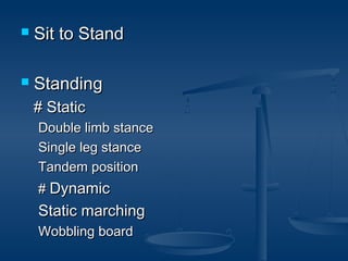 Balance Training | PPT
