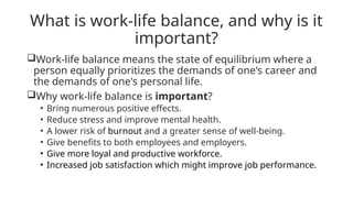 Balance Work & Personal Life Career Grow | PPTX