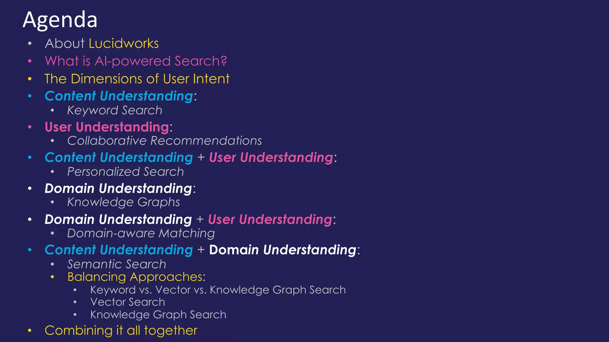 Balancing the Dimensions of User Intent | PPT