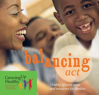 b a lancing
               act
    Healthy lifestyle ideas
    and resources for families
 