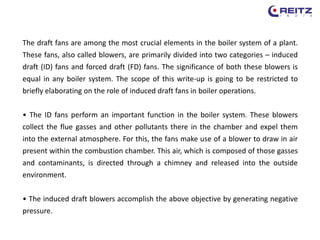 BALANCING ACT: THE ROLE OF INDUCED DRAFT FANS IN BOILER OPERATIONS | PPTX