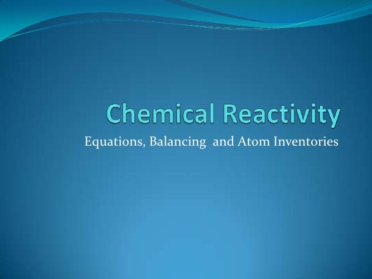 Balancing Chemical Equations