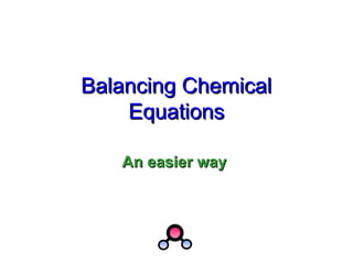 Balancing Chemical
Balancing Chemical
Equations
Equations
An easier way
An easier way
 