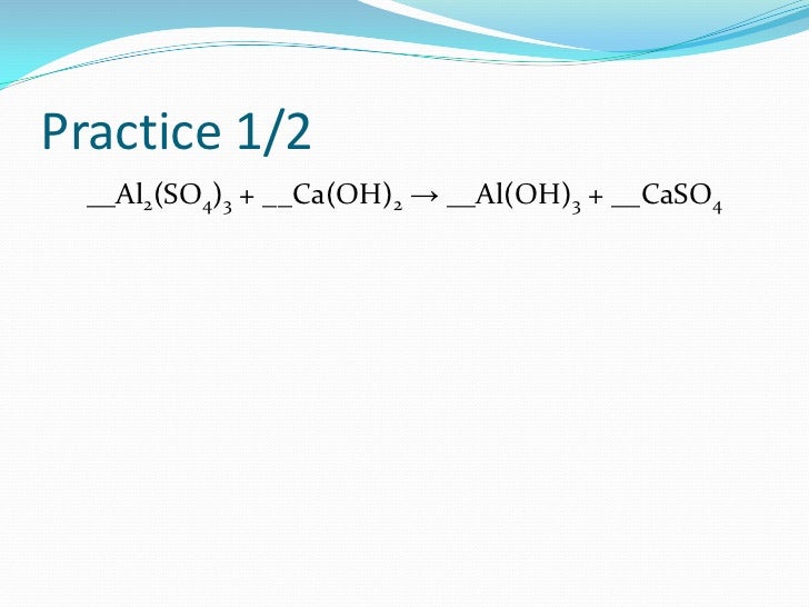 Balancing Equations