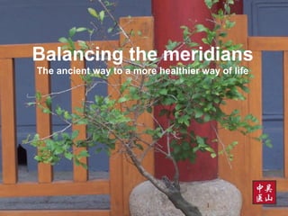 Balancing the meridians
The ancient way to a more healthier way of life
 