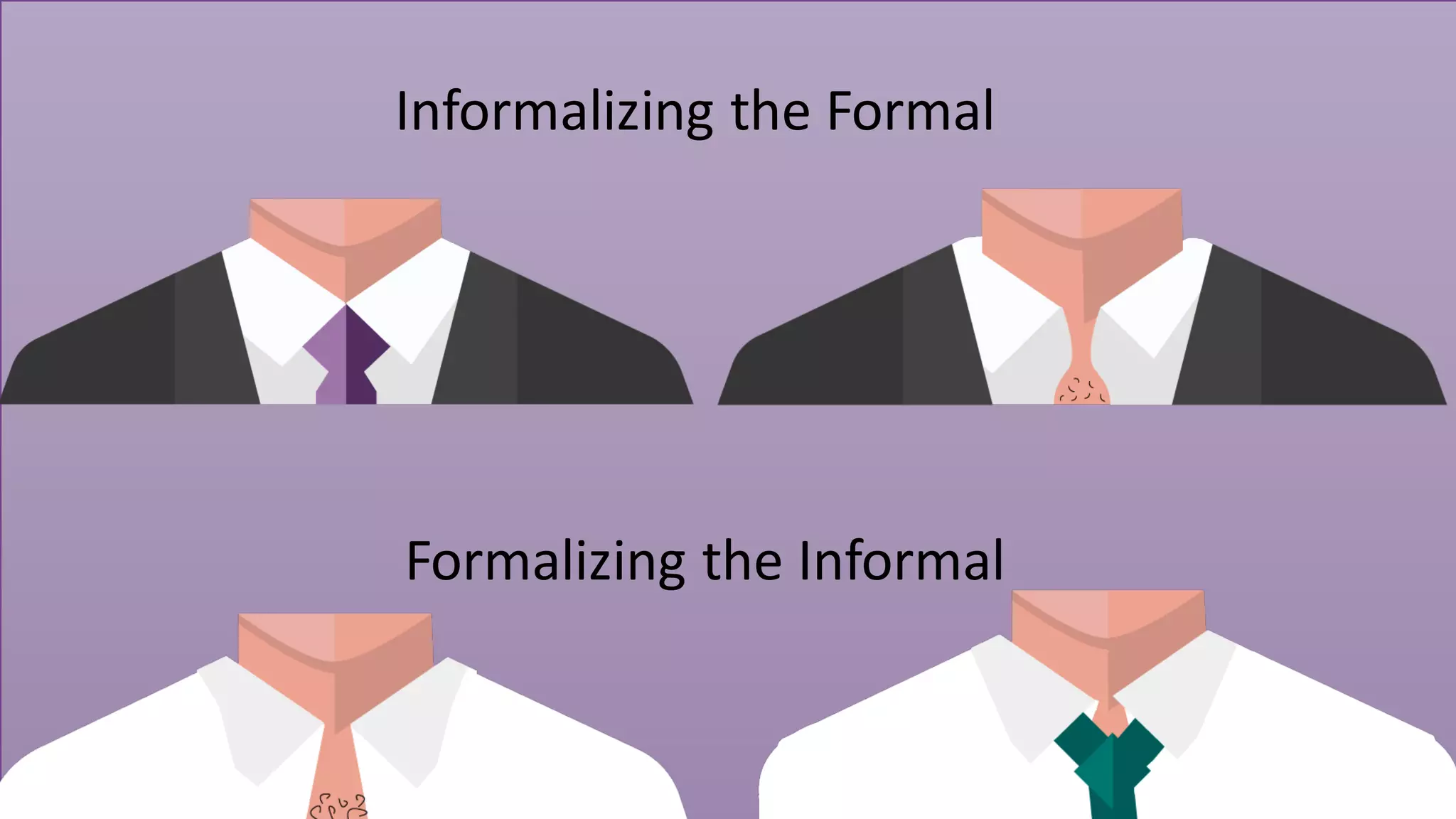 Informalizing the	Formal
Formalizing	the	Informal
 