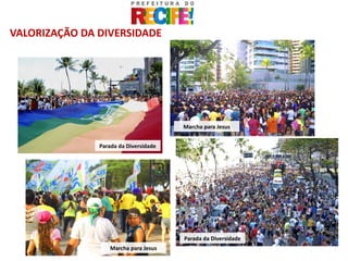 VALORIZAÇÃO DA DIVERSIDADE




                                       Marcha para Jesus


               Parada da Diversidade




                                       Parada da Diversidade
                  Marcha para Jesus
 