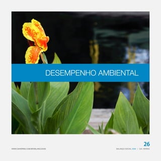 BALANÇO SOCIAL | CIA. HERING2009WWW.CIAHERING.COM.BR/BALANCO2009
26
DESEMPENHO AMBIENTAL
 