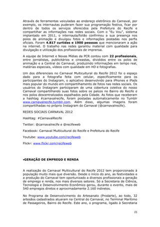 Balanço carnaval multicultural recife 2012