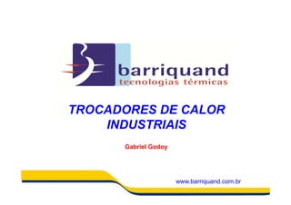 TROCADORES DE CALOR
INDUSTRIAIS
www.barriquand.com.br
Gabriel Godoy
 