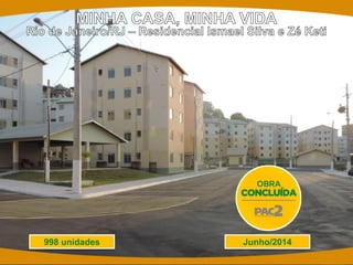 Junho/2014 
998 unidades  