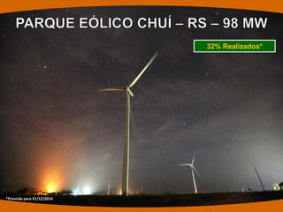 32% Realizados* 
*Previsão para 31/12/2014  