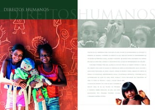 direitos humanos

 direitoshumanos

                   CO M B A S E E M S E U CO M P R O M I S SO PA R A A E X EC U Ç Ã O D E A Ç Õ E S VO LTA DA S AO D E S E N VO LV I M E N TO DA SO C I E DA D E E À


                   P R O M O Ç Ã O DA C I DA DA N I A , A P ET R O B R A S , N O E X E R C Í C I O D E 20 0 5 , M O B I L I ZO U R EC U R SO S D E A P R OX I M A DA M E N T E R $


                   474 M I L H Õ E S E M PAT R O C Í N I O S SO C I A I S , C U LT U R A I S E E S P O RT I VA S . U M D E STAQ U E D E ST E I N V E ST I M E N TO F O I O R E PA S S E


                   R E A L I Z A D O AO F U N D O PA R A A I N F Â N C I A E A A D O L E SC Ê N C I A ( F I A ) , N O VA LO R D E A P R OX I M A DA M E N T E R $ 4 2 M I L H Õ E S .


                       O P R O G R A M A P E T R O B R A S F O M E Z E R O , A L I N H A D O À S P O L Í T I C A S P Ú B L I C A S D E C O M B AT E À M I S É R I A E À F O M E N O


                   PA Í S , A B R A N G E C I N C O L I N H A S D E AT U A Ç Ã O DA C O M PA N H I A N O C A M P O DA R E S P O N S A B I L I DA D E S O C I A L : E D U C A Ç Ã O E


                   Q U A L I F I C A Ç Ã O P R O F I S S I O N A L D E J O V E N S E A D U LTO S ; G E R A Ç Ã O D E E M P R E G O E R E N DA ; G A R A N T I A D O S D I R E I TO S DA


                   C R I A N Ç A E D O A D O L E S C E N T E ; E M P R E E N D I M E N TO S S O C I A I S ; E V O L U N TA R I A D O C O R P O R AT I V O . O P R O G R A M A B U S C A A


                   S U S T E N TA B I L I DA D E DA S A Ç Õ E S N O LO N G O P R A Z O , E S T I M U L A A E F E T I VA PA R T I C I PA Ç Ã O DA S C O M U N I DA D E S E M


                   TO DA S A S E TA PA S D O P R O C E S S O E A D OTA A S E L E Ç Ã O P Ú B L I C A PA R A


                   A E S C O L H A D O S P R O J E TO S . AT É O F I N A L D E 2 0 0 6 , A P E T R O B R A S VA I


                   I NVESTI R       CERCA      DE      R$    303      MILHÕES         NO      PROGRAMA.


                   A C O M PA N H I A TA M B É M C O N S O L I D O U , E M 2 0 0 5 , S U A S A Ç Õ E S


                   D E S E N V O LV I D A S   P E LO     PROGRAMA           P ETROB R AS         C U LT U R A L


                   E P ROGR AMA P ETROB R AS ESPORTES.
 