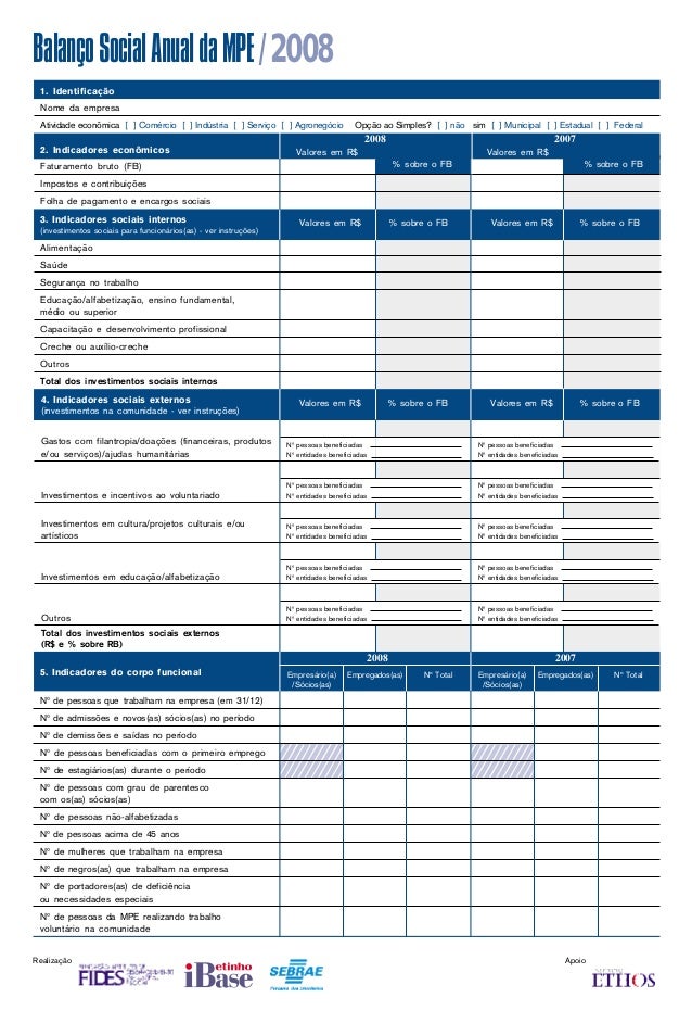 Modelo balanço anual