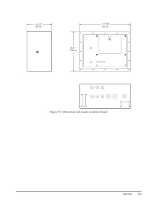 Apéndice 123
Figura 10-7. Dimensiones del modelo de gabinete hondo
8.51"
10.76"5.25"
133 mm 273 mm
216 mm
 