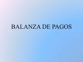 BALANZA DE PAGOS 