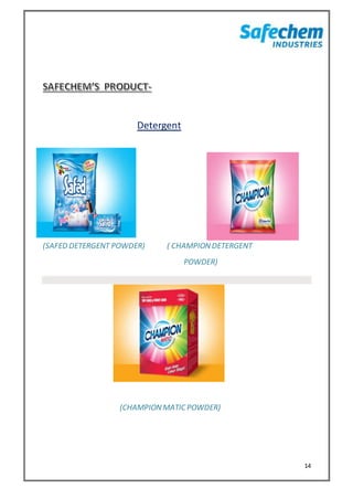 14
Detergent
(SAFED DETERGENT POWDER) ( CHAMPIONDETERGENT
POWDER)
(CHAMPIONMATIC POWDER)
 