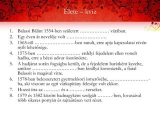 Balassi élete, pályaképe | PPTX