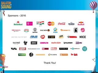 Thank You!
Sponsors - 2016
 