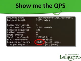 Show me the QPS + caching