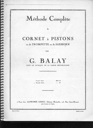 Metodo para trompeta Guillaume Balay n°1