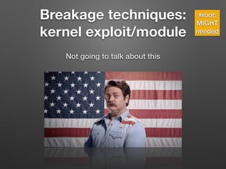 Chw00t: Breaking unices’ chroot solutions