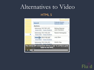 Alternatives to Video
       HTML 5
 
