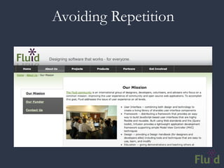 Avoiding Repetition
 