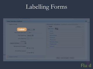Labelling Forms


Label
 