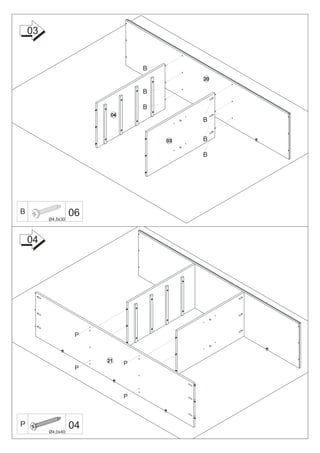 03


                                  B
                                           20

                                  B

                                  B
                         04
                                           B


                                      03   B

                                           B




B                  06
         Ø4,5x30




    04




                    P



                        21
                              P
                    P



                              P



P                  04
         Ø4,0x40
 