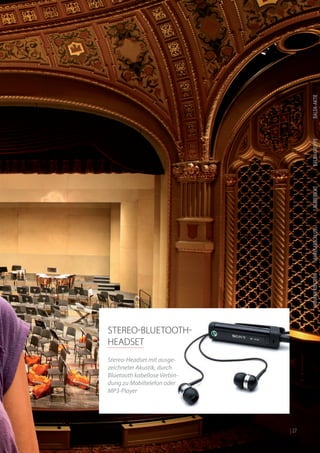 BALDA-AKTIE
                                     BALDA GRUPPE
                                     LAGEBERICHT
                                     JAHRESABSCHLUSS
                                     ANHANG KONZERN

STEREO-BLUETOOTH-
HEADSET
Stereo-Headset mit ausge-
zeichneter Akustik, durch
Bluetooth kabellose Verbin-
dung zu Mobiltelefon oder
MP3-Player




                              | 27
 