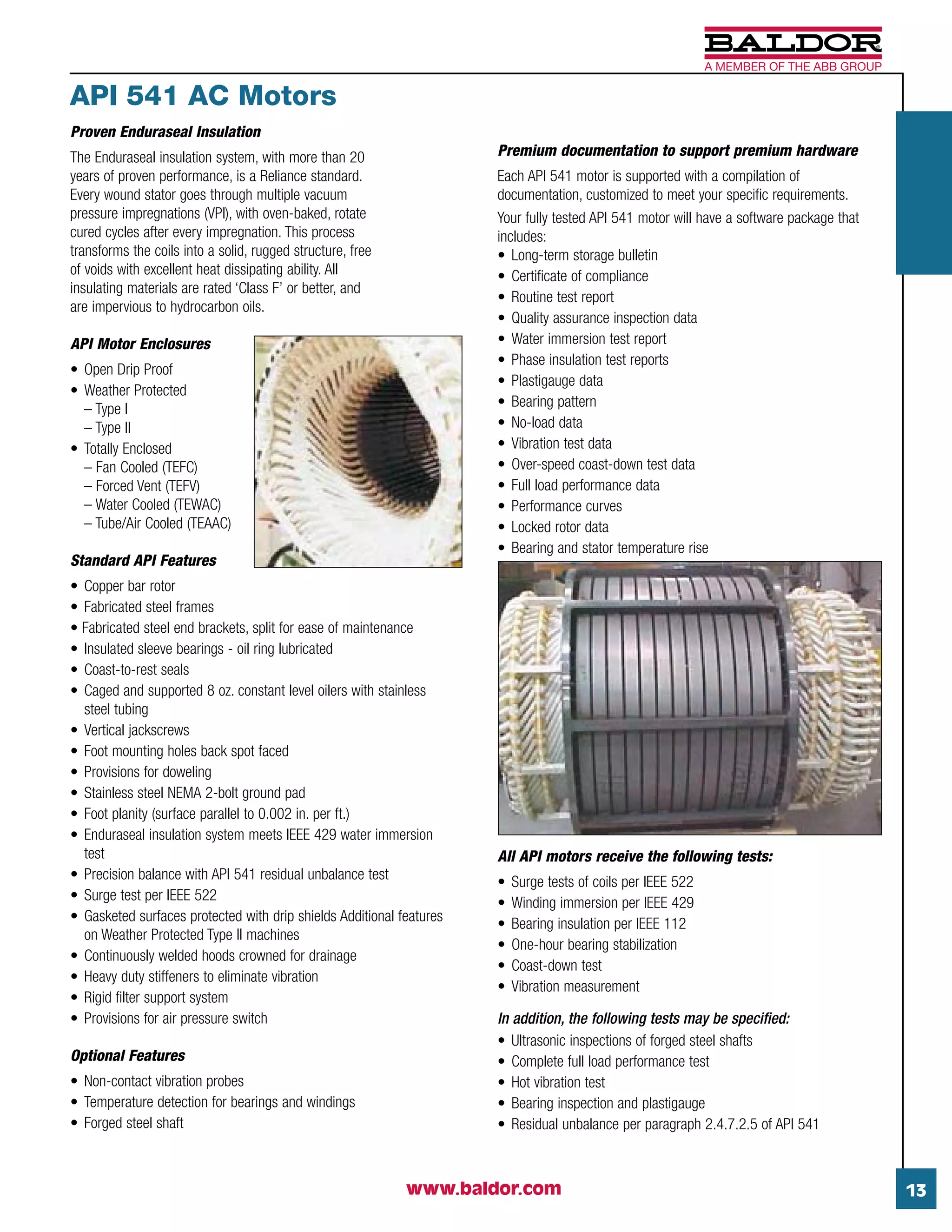 Baldor Large Frame AC Induction Motors | PDF