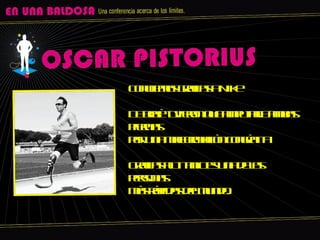 Conocemos gracias a Nike De bebè tuvieron que amputarle ambas piernas por una malformaciòn congènita Gracias al titanio es una de las personas màs ràpidas del mundo. 