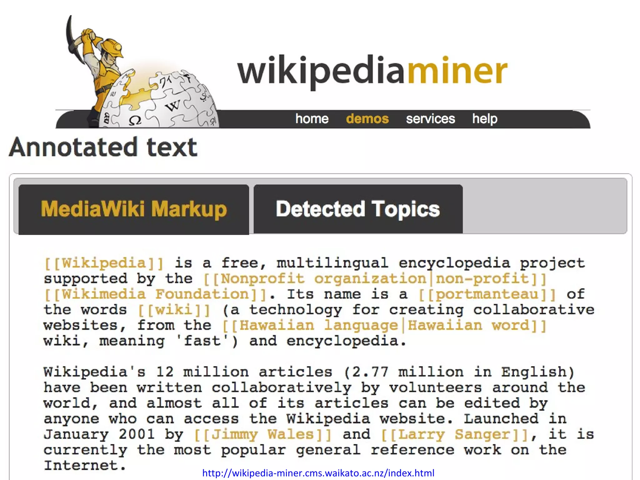 http://wikipedia-miner.cms.waikato.ac.nz/index.html
 