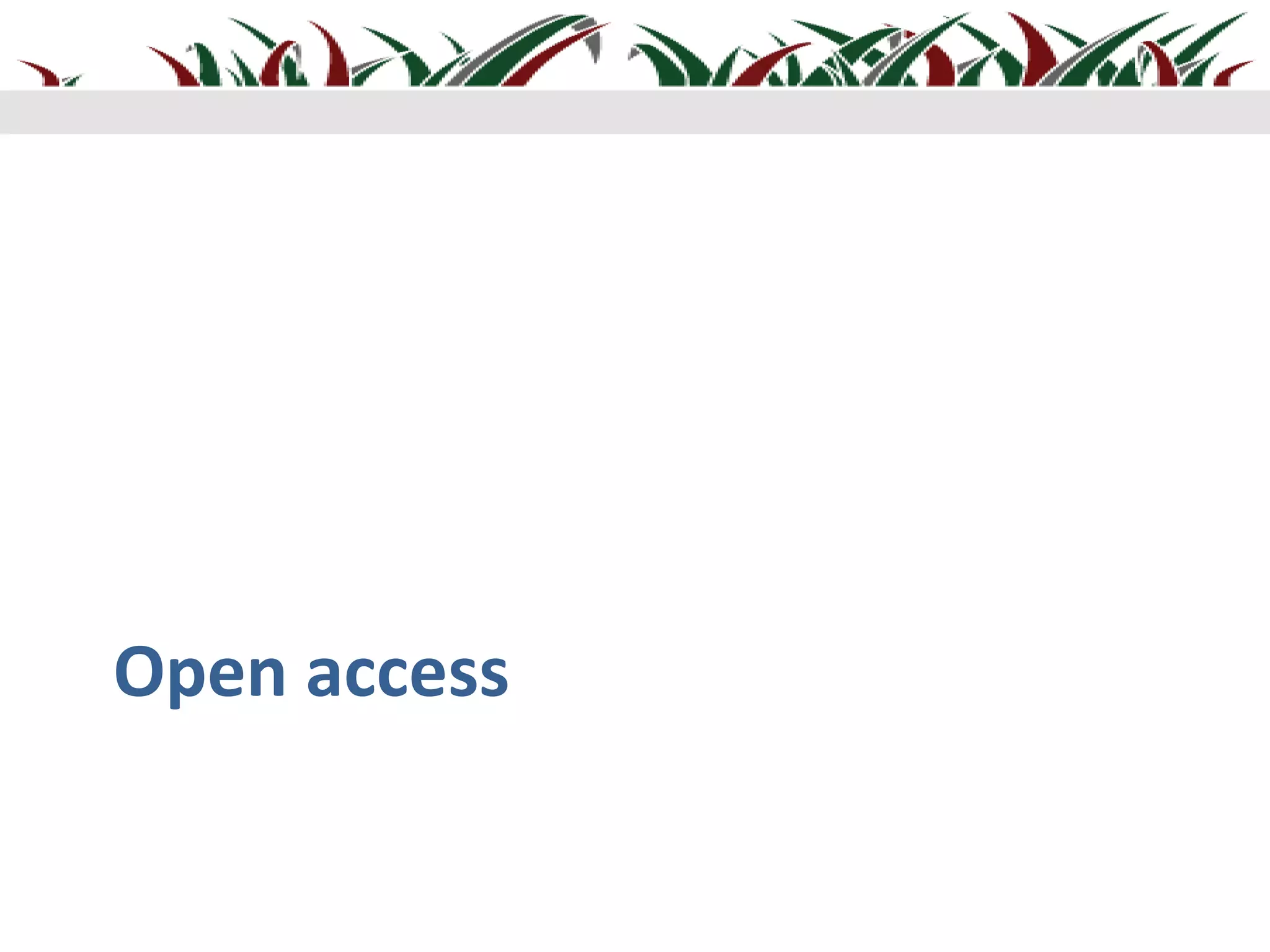 Open access
 